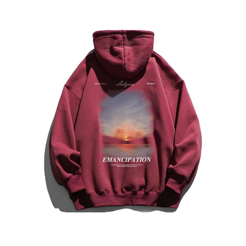 Autumn and Winter Warm and Comfortable Loose Hooded Sweater Men's Casual Long-sleeved Shirt