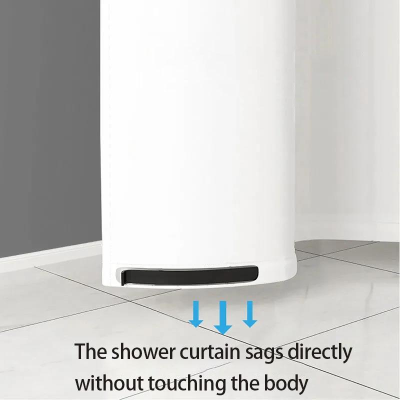 The Bathroom Shower Curtain Separates Wet and Dry Without Sticking To The Body, Waterproof and Mildew-proof Bathroom Shower Curtain