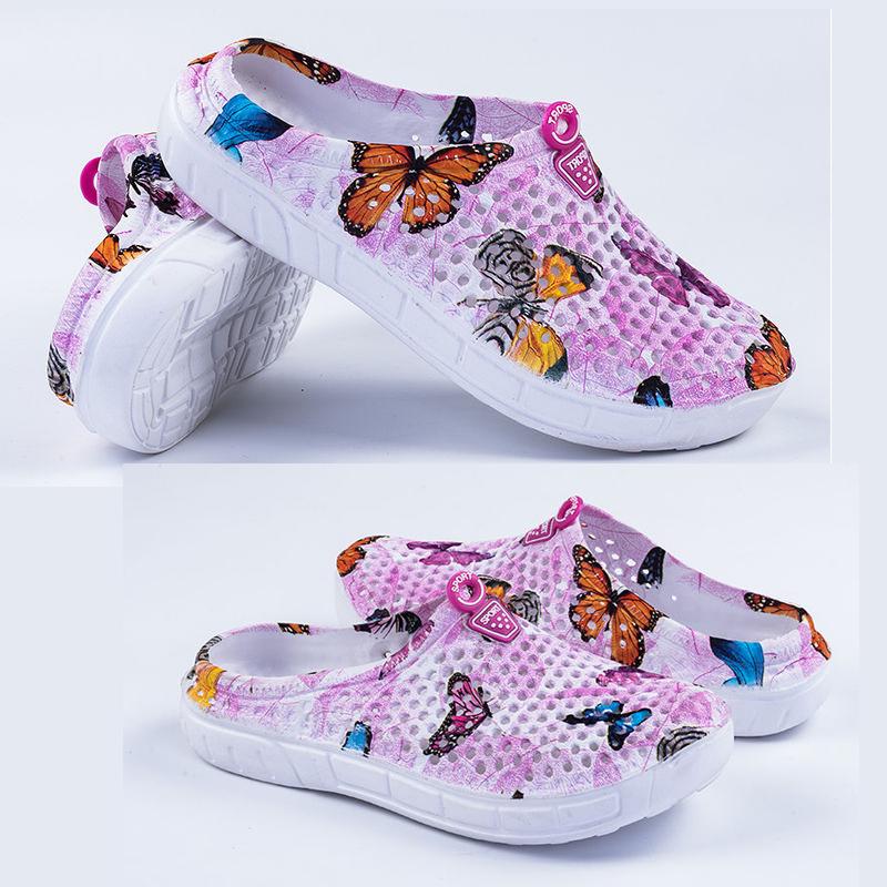 Womens Casual Clogs Breathable Beach Sandals Valentine Slippers Summer Slip on Women Flip Flops Shoes Home Shoes for Women