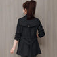 Short Trench Coat Women's Spring and Autumn Temperament Was Thin British Style Small Top Coat Women's Double Breasted