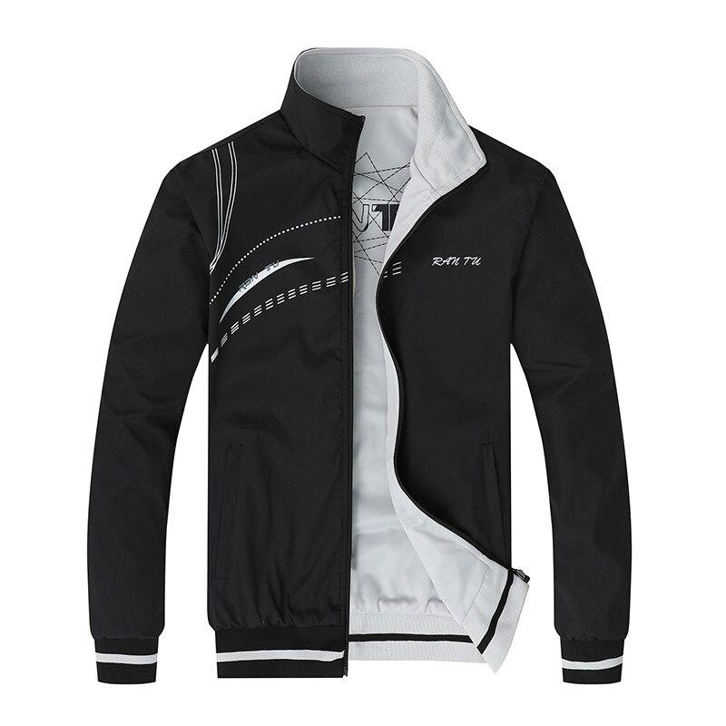 Men's Jacket Spring Autumn Sports Clothes Collar Sportswear Double Side Wear Coats Male Tracksuit