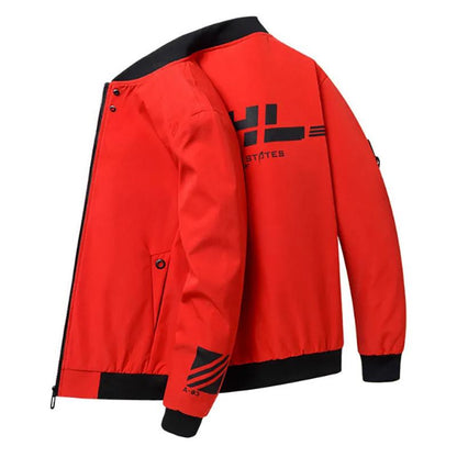 Stand-up Collar Baseball Uniform Jacket Men's Jacket Autumn and Winter Youth Korean Style Trend Solid Color Jacket