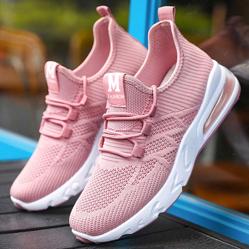 Women's Sneakers Summer Mesh Light Chunky Trainers Lace Up Female Platform Designer Sneakers Women Sport Running Shoes