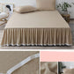 One-piece Solid Color Mattress Cover Washed Cotton Bed Sheet Simmons Protective Cover Elastic Non-slip Mattress Cover