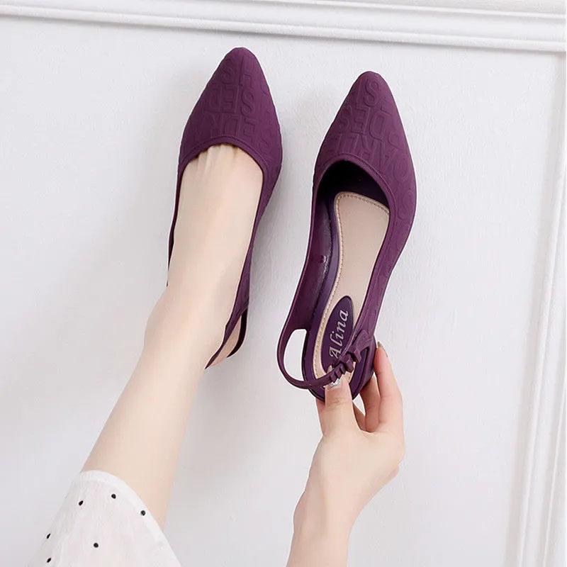Sandals Slippers Women Summer Shallow Sandals Ladies Style Thick Shoes Waterproof Single Shoes Casual Shoes