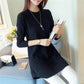 Autumn and Winter Long Thick Dress Casual Knit Thick Base Skirt Pure Color Simple Female Sweater Dress