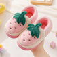 Baby Girls Cotton Slippers Winter Children's Fur Slippers Boys Home Indoor Shoes Non-Slip Kids Slippers