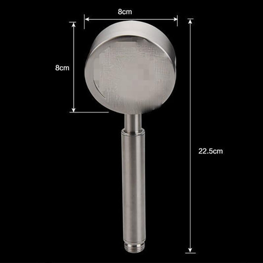 1PS Stainless Steel Pressurized Shower Head Shower Bath Shower Rain Hand-held Shower Head Black Suit