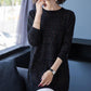 Autumn and Winter Loose Knit Sweater Mid-length Hedging Casual Bottoming Shirt Fashion All-match Female Sweater Skirt