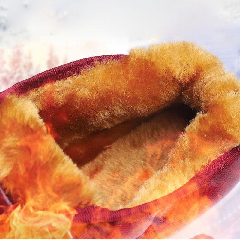 Women's Winter Plus Velvet Warm and Comfortable Cotton Shoes Waterproof Non-slip Casual Flat Shoes