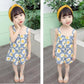 2PCS Children Clothing Set Spring Summer Sling Girls Suits Printing Sleeveless Tops + Skirt Clothing Set