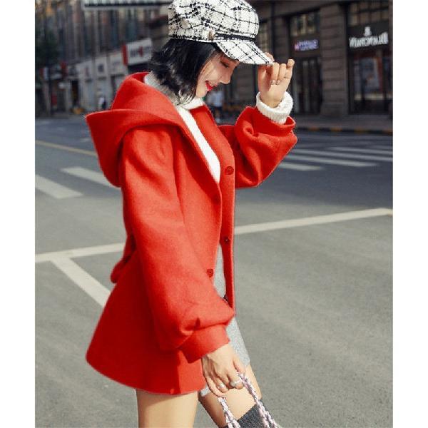 Autumn and Winter Mid-length Style Hooded Sweater Loose Cardigan Thick Long Sleeve Coat Fashion