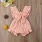 Baby Girls Clothes Kids Girls Sleeveless Ruffle Button Romper jumpsuit Set Infant Toddler Newborn Outfits Set