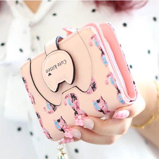 Wallet Girl Student Short Kitty Mini-change Wallet Girl Student Card Lady Wallet