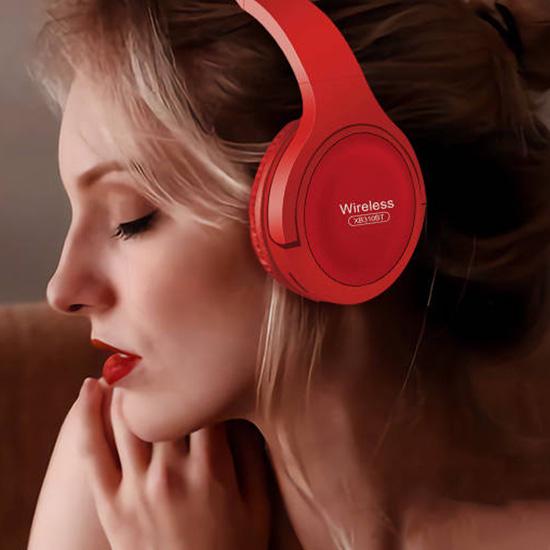 Wireless Noise Cancelling Bluetooth 5.0 Headphones Handsfree Foldable Headset built-in Mic for Calls