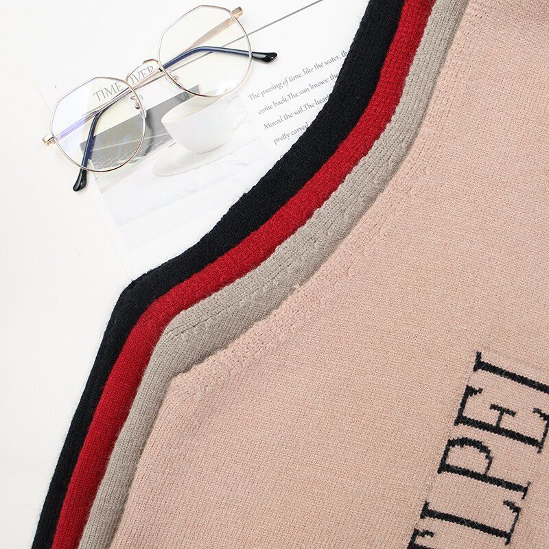 Knitted Vest Mid-length Thickened Loose Round Neck Sweater Bottoming Shirt Coat