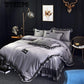New Natural Mulberry Silk Bedding Sets Duvet 4pcs Cotton Silk Lace Duvet Cover  Sheet Sets