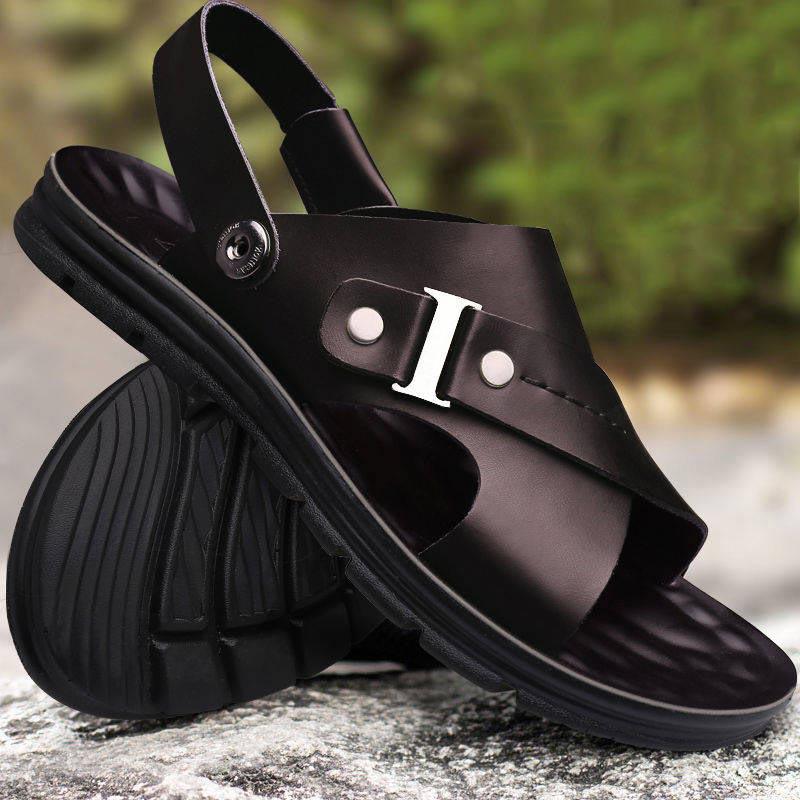 Casual Shoes Men Sandals Fashion Soft Bottom Solid Beach Sandals Men Shoes Slippers Flat Man Shoes