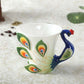 200ML Bone China 3D Color Enamel Animal Coffee Cup with Saucer and Spoon Ceramic Afternoon Teacups Drinwkare