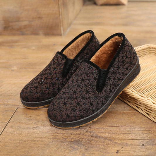 Women's Autumn and Winter Cloth Shoes Fleece Warm Women's Cotton Shoes Casual Non-slip Thickened Snow Boots