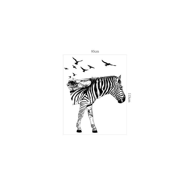 Wall Stickers Zebra Silhouette Animal  Home Decor Living Room Kitchen Bedroom Creative