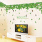 Super green leaf porch bedside house TV background decoration removable splicing wall stickers