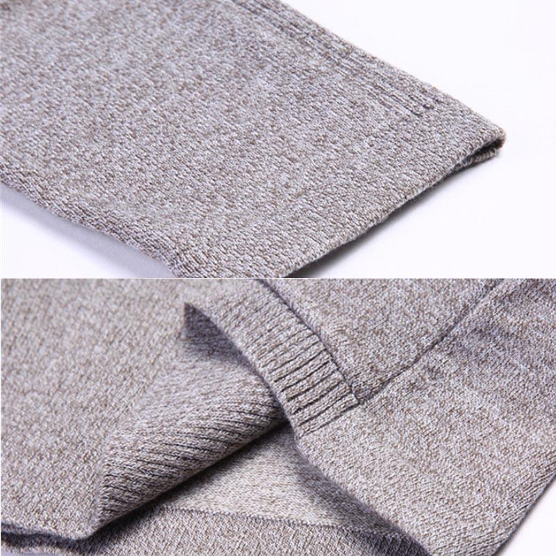 Sweater Jacket Men's Autumn and Winter Slim Long Solid Color Knitted Jacket Fashion Men's Casual Sweater Cardigan Jacket