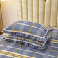 Pillowcase A Pair of Cotton Thickened Double Pillowcase Simple Printing Zipper Pillowcase