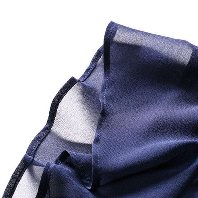 Women's Summer Chiffon Shirt T-shirt Loose Top Solid Color Short-sleeved Round Neck Shirt