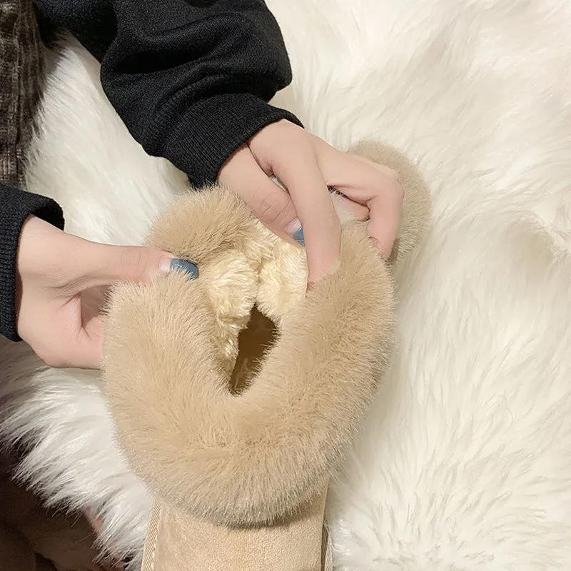 Rabbit Ears Snow Boots Women Winter Plus Velvet Thick Wild Korean Version of Short Tube Cotton Shoes Warm Shoes Women