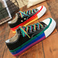Mandarin Duck Canvas Shoes Female Students Korean Version of Rainbow Shoes Women's Shoes Hong Kong Style Small White Shoes Women's Flat Shoes
