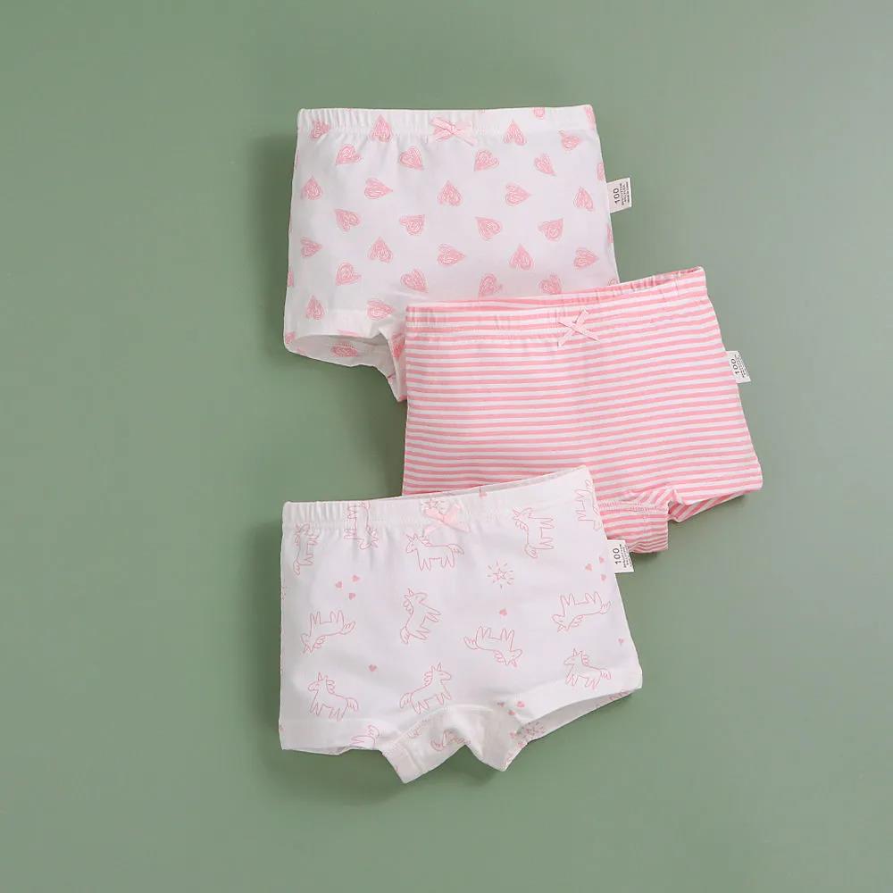 3 Pcs/Lot Cotton Girls Briefs Children's Underwear Triangle Panties Kids Underpants 2-14Years