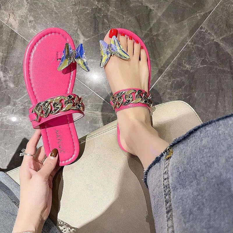 Slippers Female Summer Wear Fashion Korean Fairy Style Flat Flip Flops
