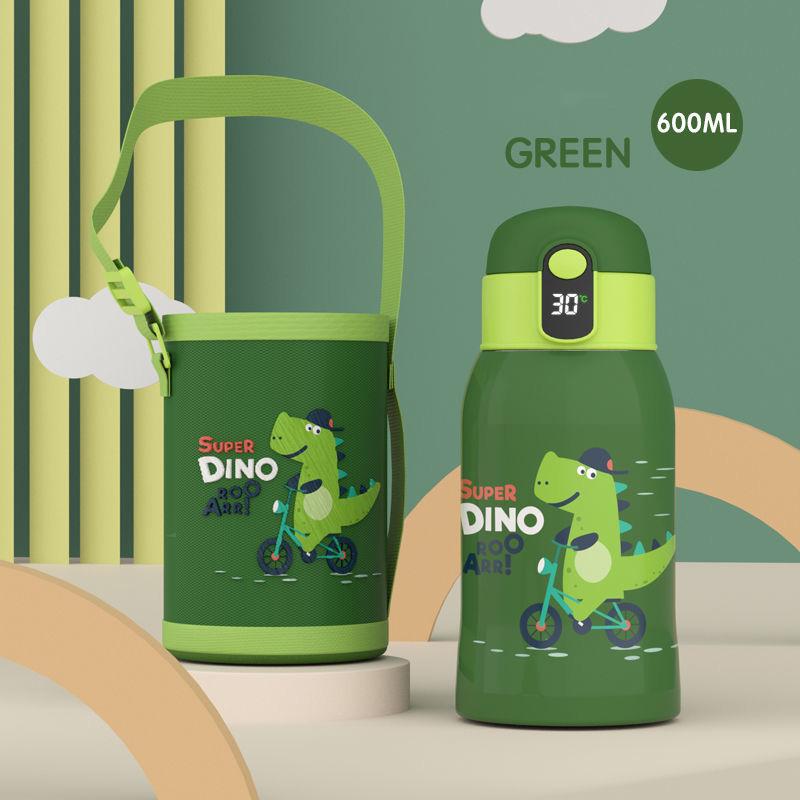 Children's Vacuum Flask with Straws for School Special Anti-fall Water Bottle