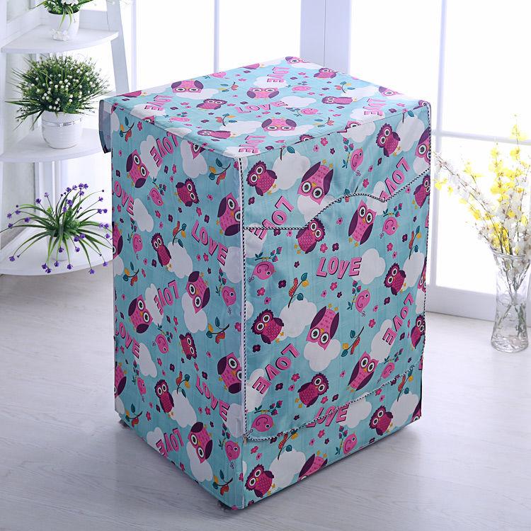Waterproof Washing Machine Cover Home Polyester Roller Laundry Silver Coating Dustproof Case Cover