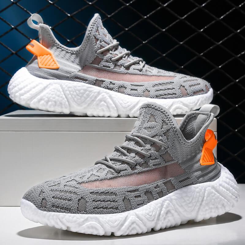 Comfortable Casual Shoes Men Breathable Walking Shoes Lightweight Sneakers Black Footwear Men Lace Up Running Shoes Men