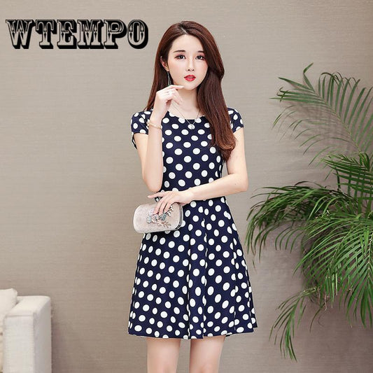 Floral Printed Dress 2019 New Fashion Women A-Line Party Dresses Short Sleeve Summer Plus size XXXL