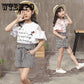 Shirt Short Pants 2pcs Baby Kids Girls Outfits Clothes Bowknot Vest Shirt Shorts Pants Set