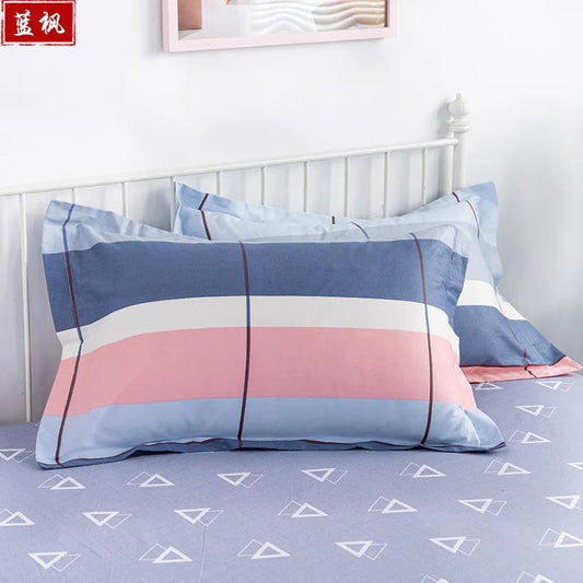 48x74cm Pure Cotton Pillow Cover Single Double Dormitory Household Adult High-end Pillow Cover