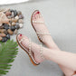 Korean Pearl Sandals Women's Summer Flat All-match Roman Sandals Elegant Vintage Temperament Sandals Comfortable and Non-slip