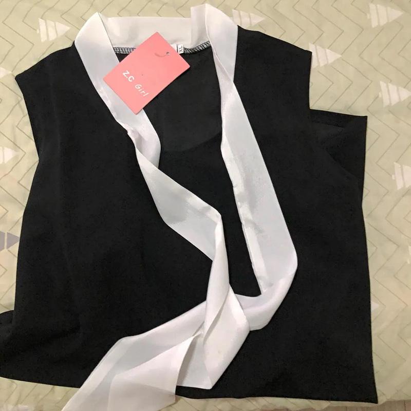 Chiffon Big Bow Vest Large Size M-XXXXL Women's Summer Dress Sleeveless Round Neck Knee-length Daily Wear Office Dating Party Workplace