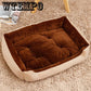 All Season Pet Dog Bed Detachable Puppy Cat House Comfortable Pad Sofa Mat Coral Fleece Bed