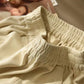 Women's Casual Shorts Summer Loose Elastic Waist Solid Color Thin Wide Leg Pants High Waist Casual All-match Shorts