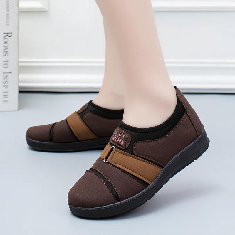 Women's Winter Warm Plus Velvet Cotton Shoes Casual Comfortable Non-slip Flat Shoes