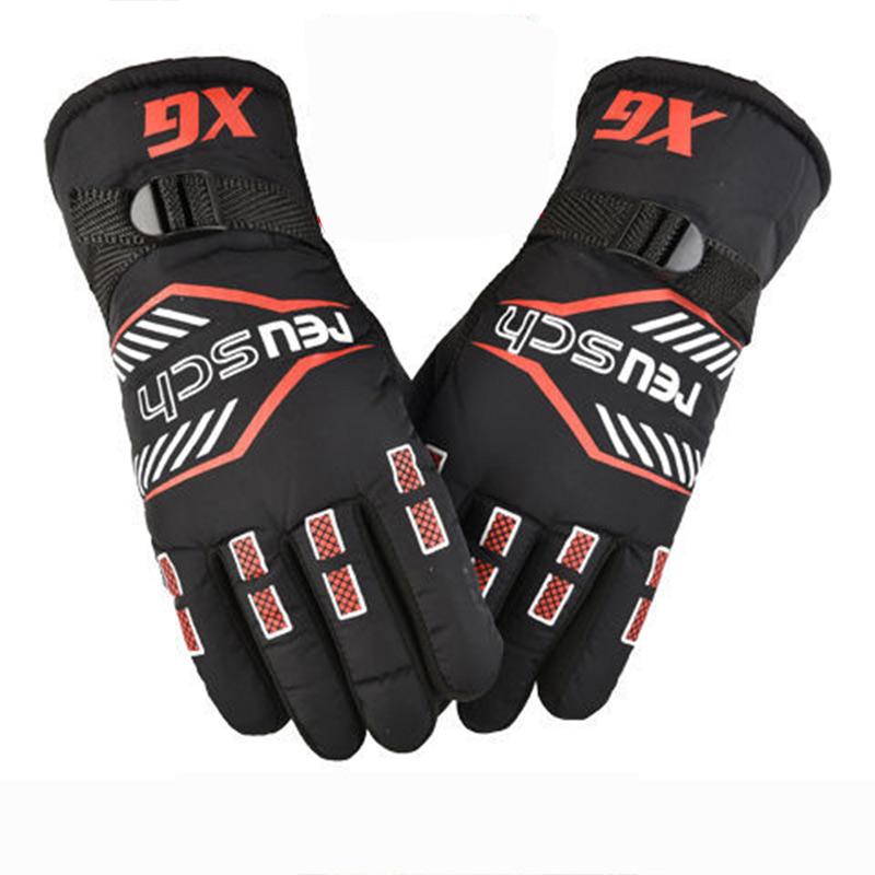 Winter Warm Gloves Men's Cold-proof Waterproof Non-slip and Velvet Thickened Outdoor Yundong Riding Ski Cotton Gloves