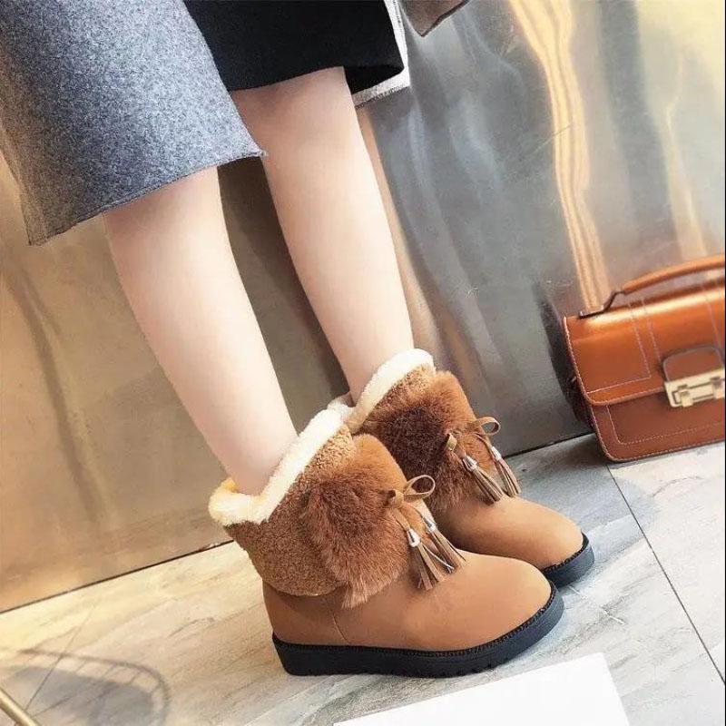 Snow Boots Women's Autumn and Winter Korean Wild Cotton Shoes Short Tube Plus Velvet Warm Short Boots
