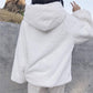 Women's Sweatshirt Wild Large Size Long Sleeve Warm Hood Top Autumn Winter Sweater Cotton