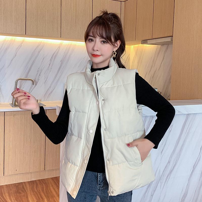 Down Cotton Vest Women's Winter Short Korean Version of The Wild Student Vest Sleeveless Sleeveless Bread Jacket