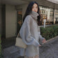 Large Size Turtleneck Sweater Autumn and Winter Middle Length Coat Loose Casual Young Women's Top