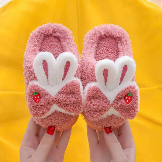 Winter Children's Cotton Slippers Indoor Non-slip Home Slippers Warm Plush Baby Slippers